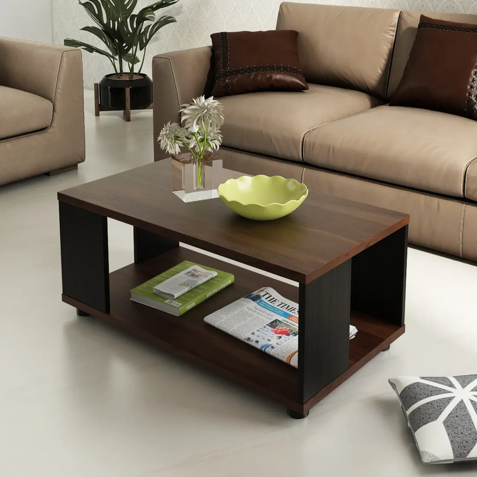 Centre Table Ct23- Sheesham And Natural Wenge